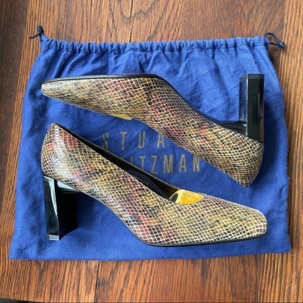Vintage Snakeskin Stuart Weitzman Pumps
